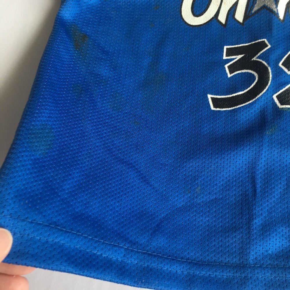Kid Vintage **Signed by Shaq Shaquille O'neal** Orlando Magic Basketball Jersey - Picture 10 of 14